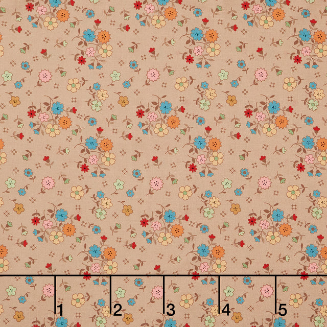 Designer Wideback - Autumn Floral Tea Dye 108" Wide Backing