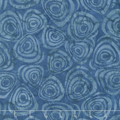 Tonga Batiks - United Swirls Blue Yardage