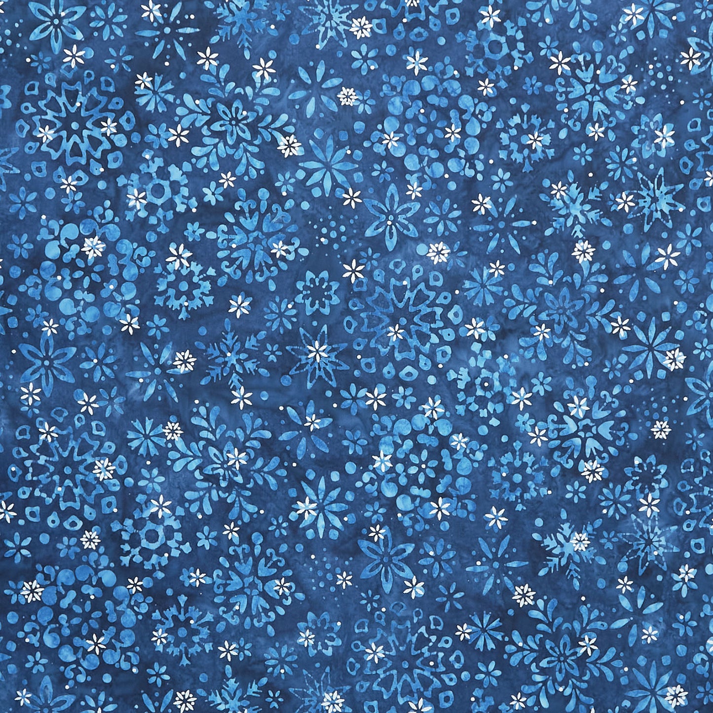 Artisan Batiks - Snowscape - Snowflakes Blueberry Yardage Primary Image