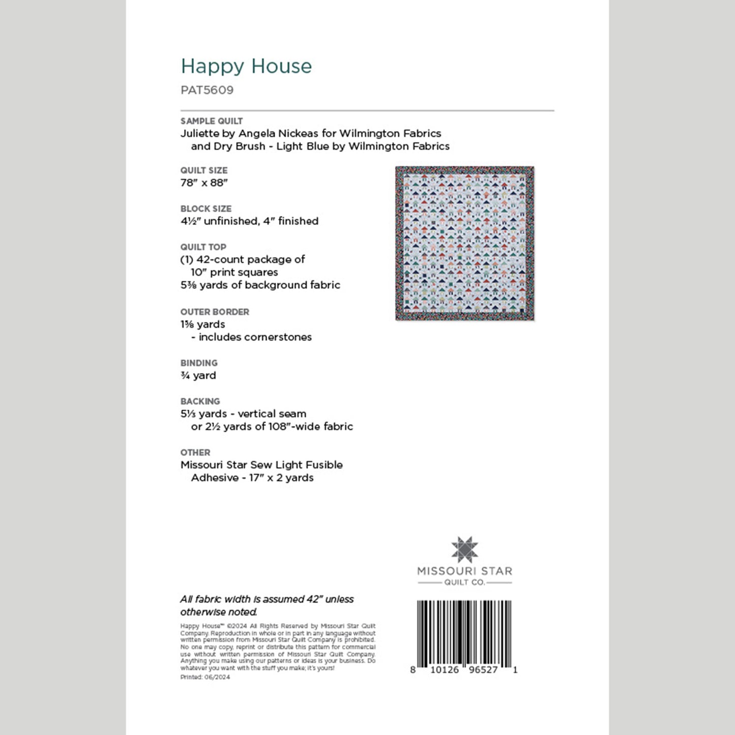 Digital Download - Happy House Pattern by Missouri Star Alternative View #1