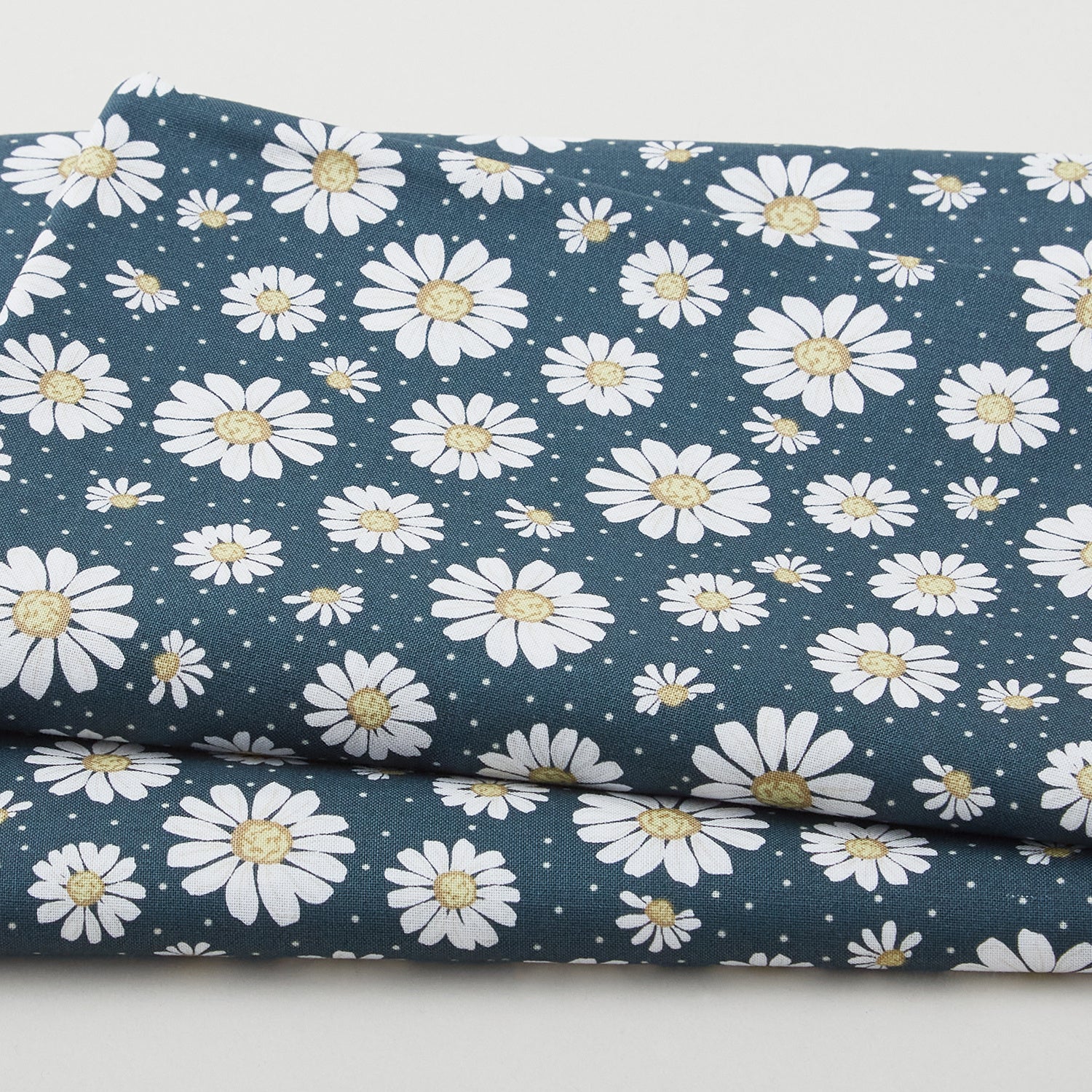 Cottage Farmhouse Fusion - Daisy Allover Dark Blue 2 Yard Cut