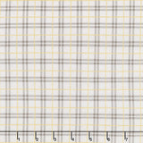 Winter Dreams - Gingham Taupe Metallic Yardage Primary Image