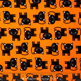 Urban Zoologie - Cats Orange Yardage