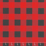 Starberry - Check Red - Charcoal Yardage Primary Image