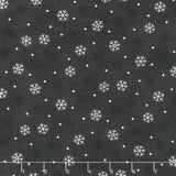 Woodland Winter (Moda) - Snowflake Toss Charcoal Black Yardage Primary Image