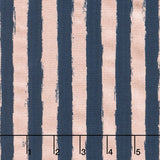 Blush - Stripe Blue Sparkle Yardage