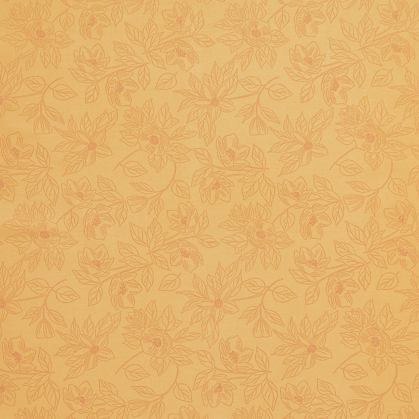 Color Me Pretty - Flora Mustard Yardage Primary Image