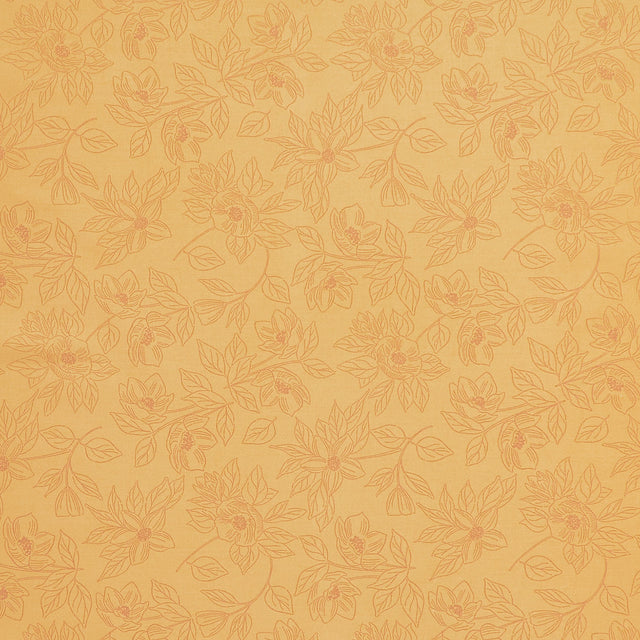 Color Me Pretty - Flora Mustard Yardage Primary Image