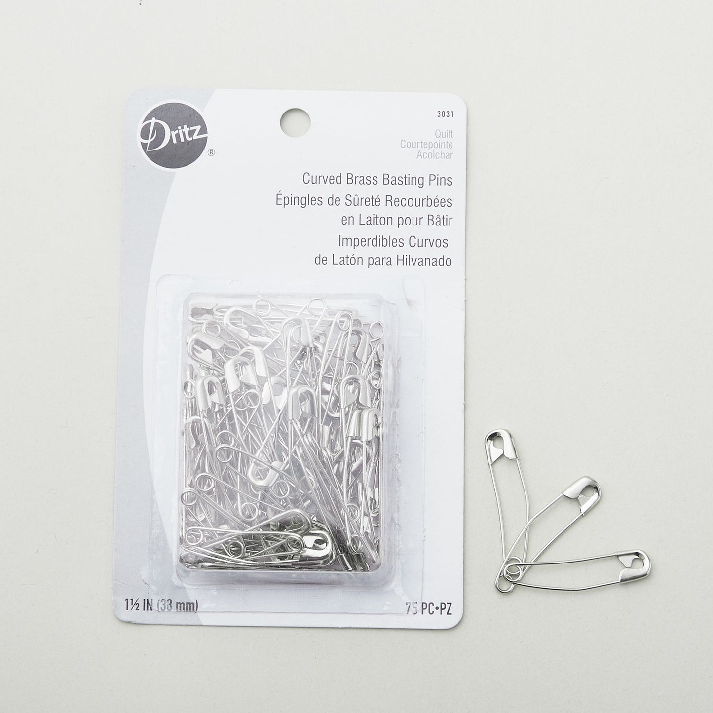 Dritz Curved Basting Pins - Size 2 Alternative View #1