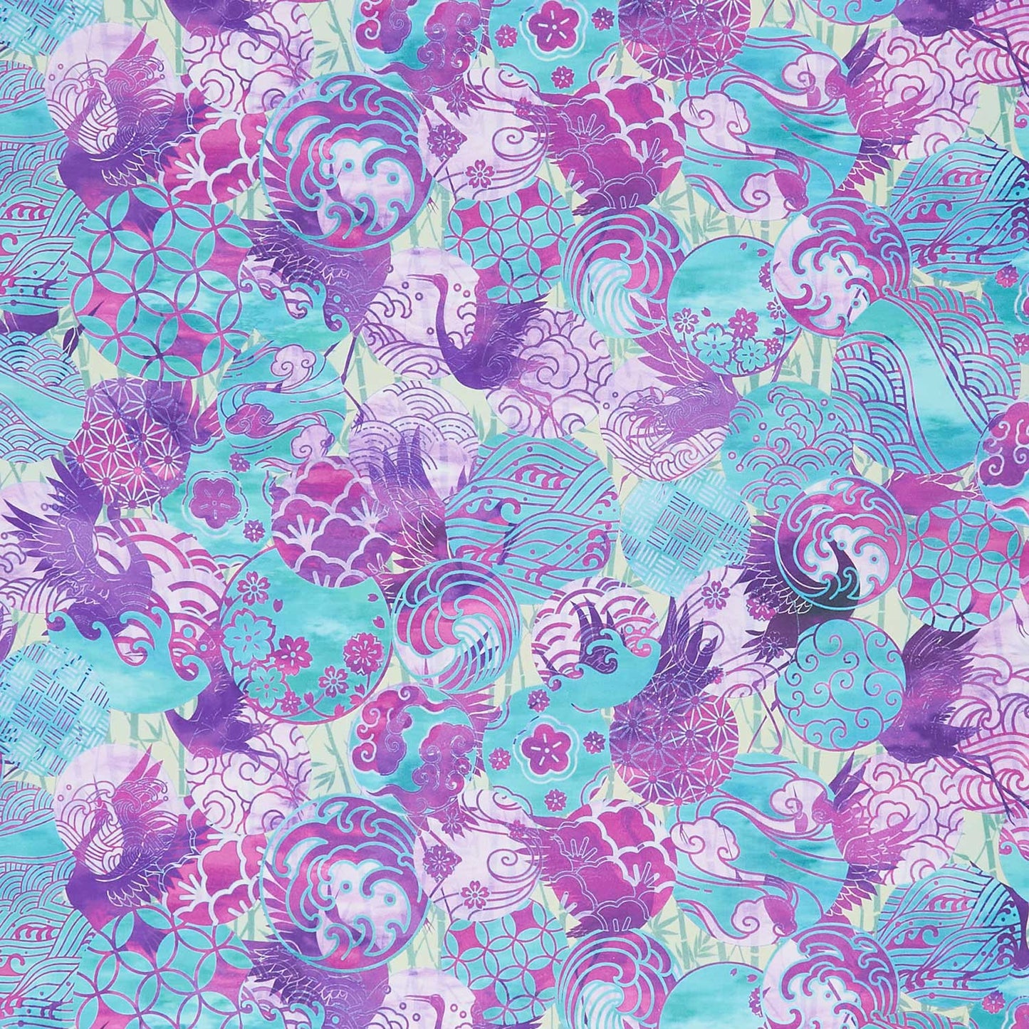 Oriental Gardens - Emblems Purple Yardage Primary Image