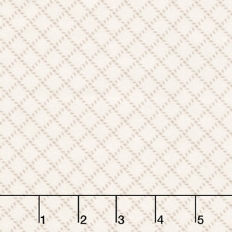 Farmhouse Flannels III - Diamond Grid Cream Yardage