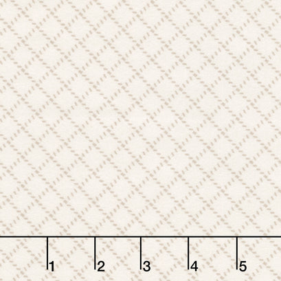 Farmhouse Flannels III - Diamond Grid Cream Yardage