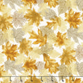 Shades of the Season 10 - Skeleton Leaves Brown Metallic Yardage