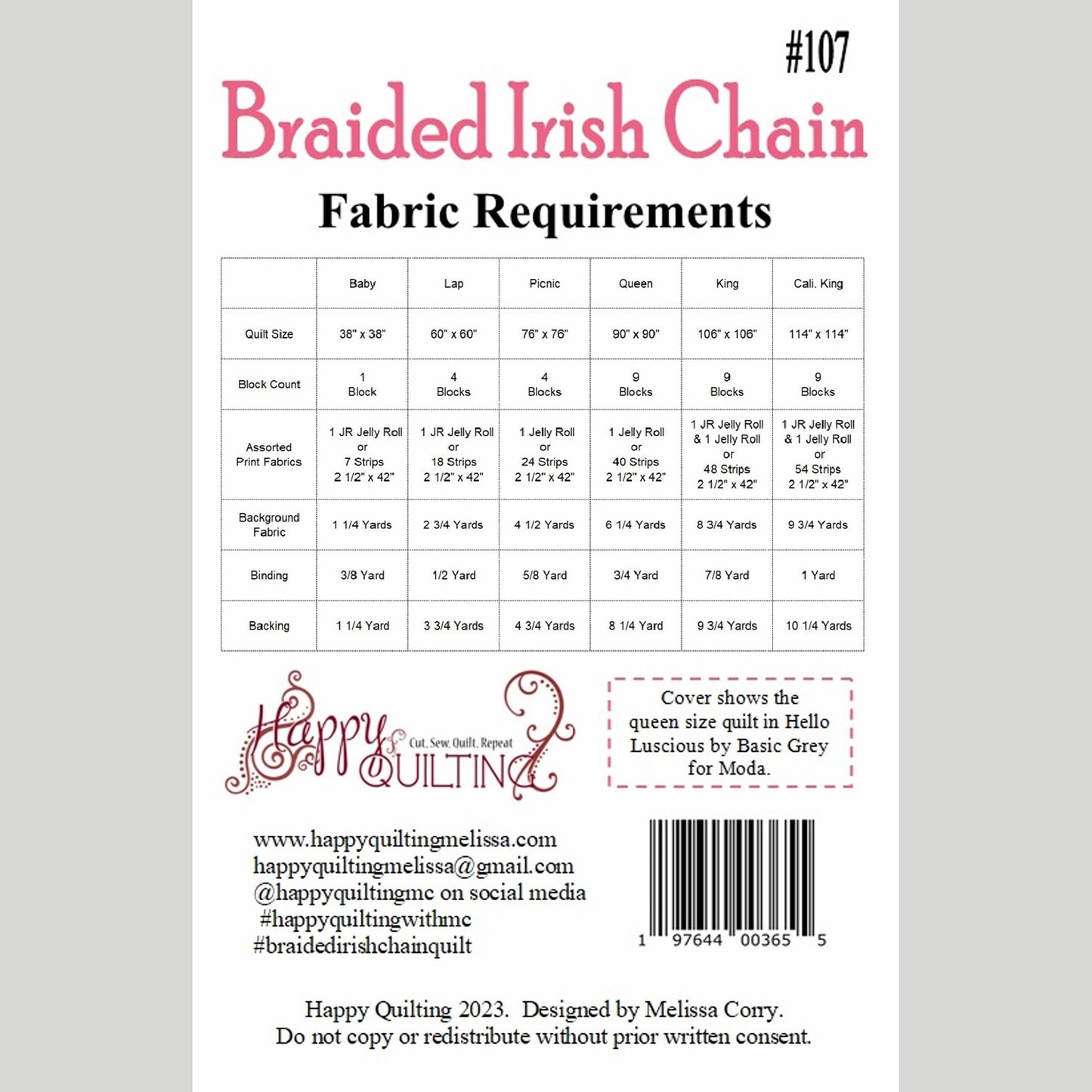 Braided Irish Chain Quilt Pattern Alternative View #1