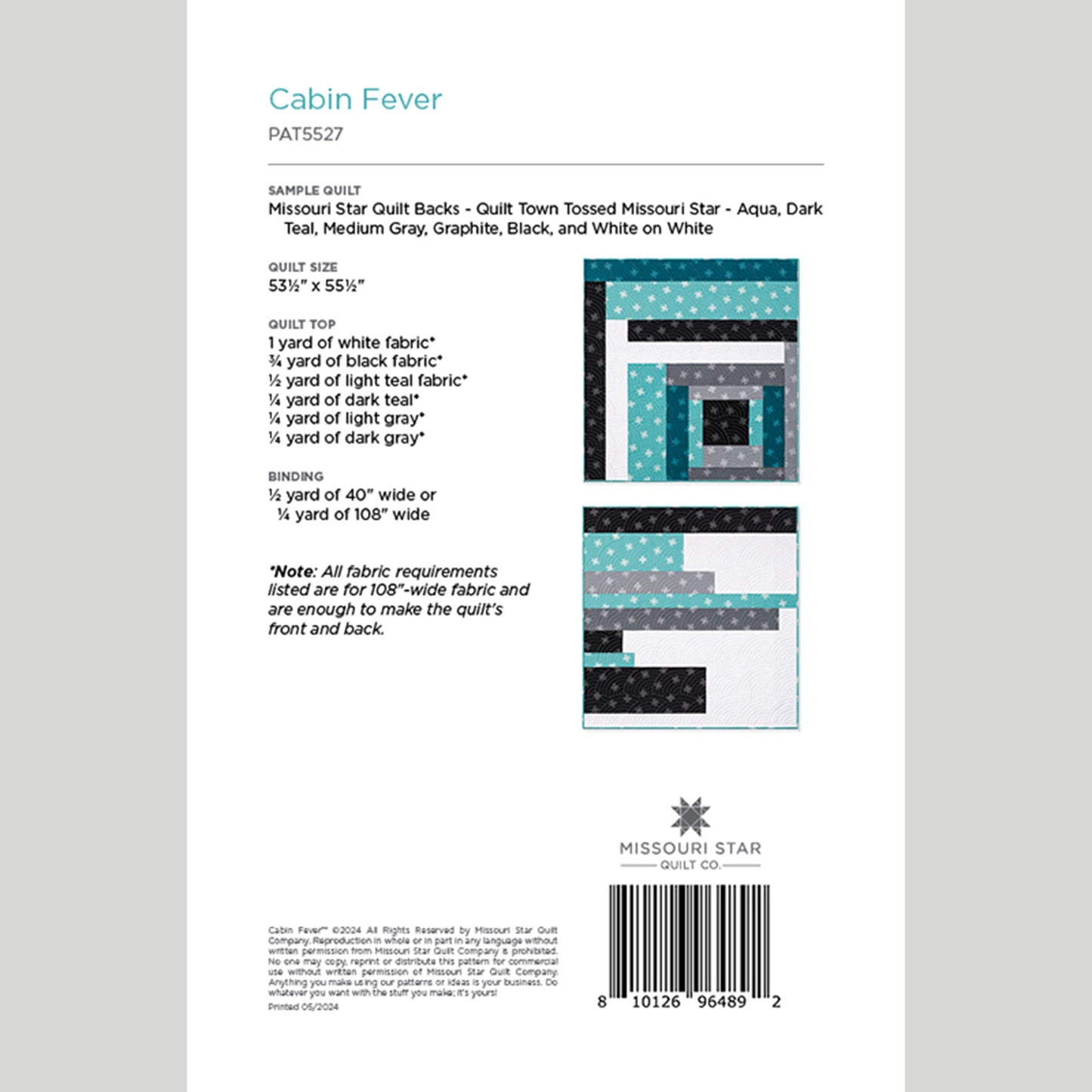 Digital Cabin Fever Quilt Pattern by Missouri Star Alternative View #1