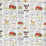 Farmstead - Vintage Farm Advertisements Porcelain Yardage