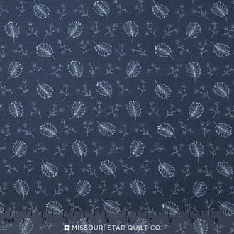 Belcourt - Tonal Sprigs Dusty Blue Yardage