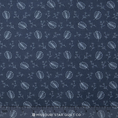 Belcourt - Tonal Sprigs Dusty Blue Yardage