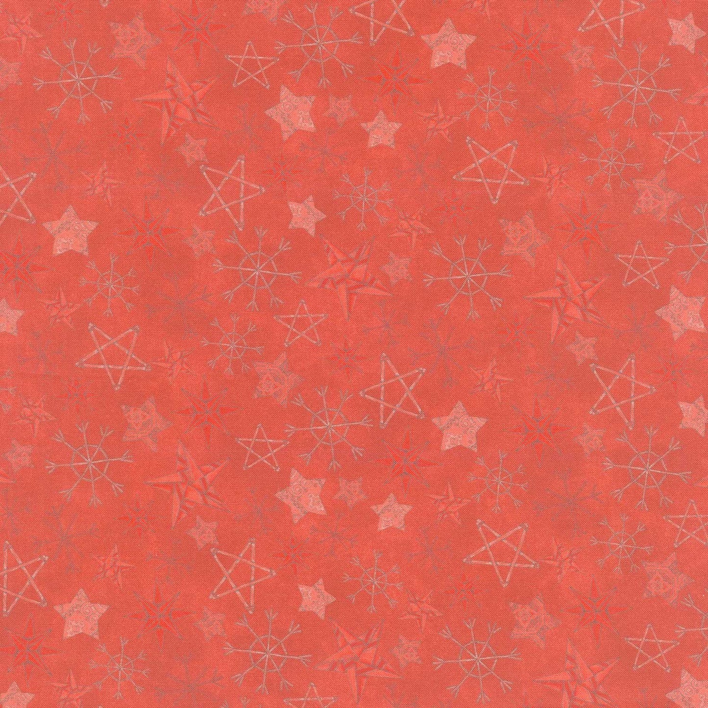 Homemade Holidays - Straw Stars Red Yardage Primary Image