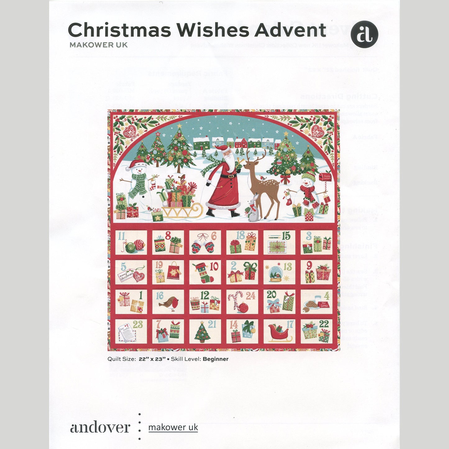 Christmas Wishes Advent Calendar kit Alternative View #2