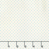 Swiss Dot - Swiss Dot Small Aqua on Cream Yardage