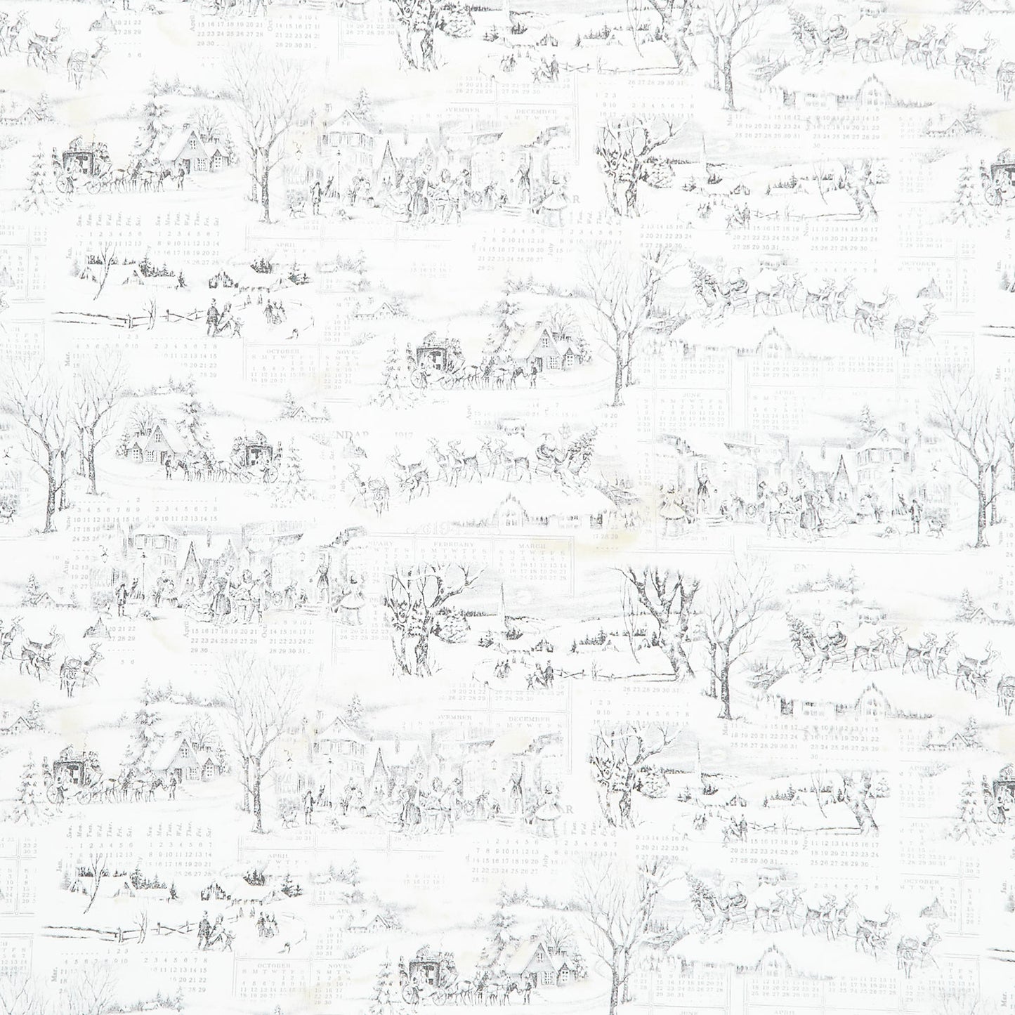 Holidays Past - Winter Toile Neutral Yardage Primary Image