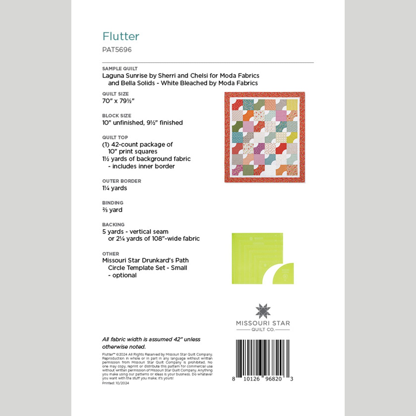 Flutter Quilt Pattern by Missouri Star