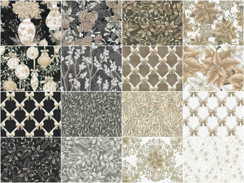 Holiday Flourish - Festive Finery - Taupe ColorstoryFat Quarter Bundle Alternative View #2