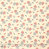 Let Freedom Ring - Flag Boxes Cream Yardage