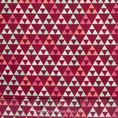 On Trend - Trend Triangle Raspberry Yardage