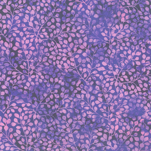 Dragonfly Dance (Northcott) - Leaf Blender Purple Yardage Primary Image