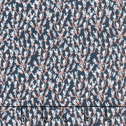 Blush - Petals Blue Sparkle Yardage