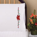 Poinsettia Embroidery Pillowcase Set