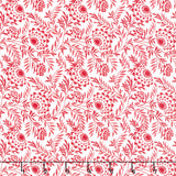 Garden Redwork - Elegant Floral Red Yardage Primary Image