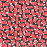 Snow Crew - Mittens Black Red Yardage Primary Image