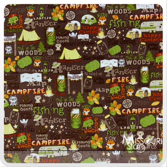 Camp-A-Lot - Main Chocolate Yardage