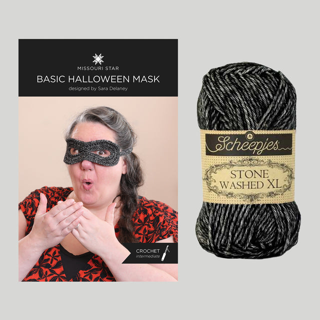 Last Minute Crochet Halloween Mask Crochet Kit - Black