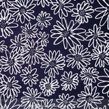 Blueberry Park - Cool Indigo Daisy Sketch Yardage