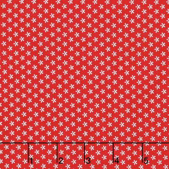 Bee Basics - Tiny Daisy Red Yardage