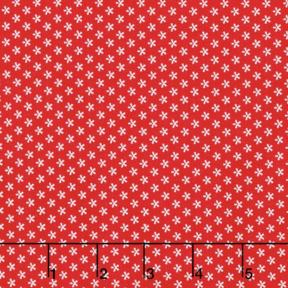 Bee Basics - Tiny Daisy Red Yardage