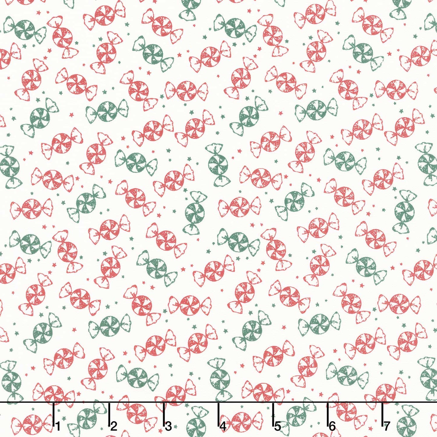 Merry Little Christmas - Peppermint Cream Yardage Primary Image