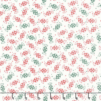 Merry Little Christmas - Peppermint Cream Yardage