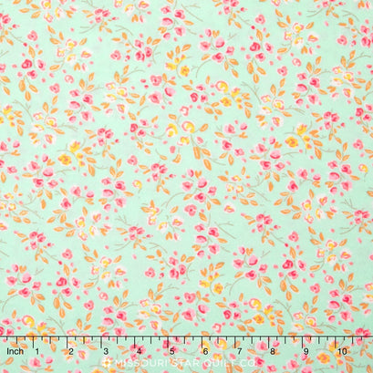 Chatsworth - Bloom Mint Flannel Yardage