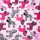 Urban Zoologie - Garden Horses Pink Yardage