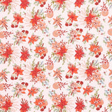 Christmas In The Cabin - Yuletide Blossoms Pink Yardage Primary Image