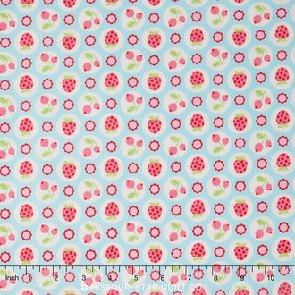 Flutterberry - Berries Blue Yardage