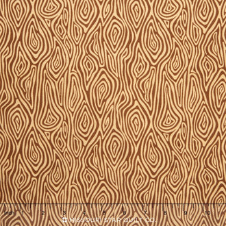 Burly Beavers - Morie Woodgrain Hazelnut Yardage