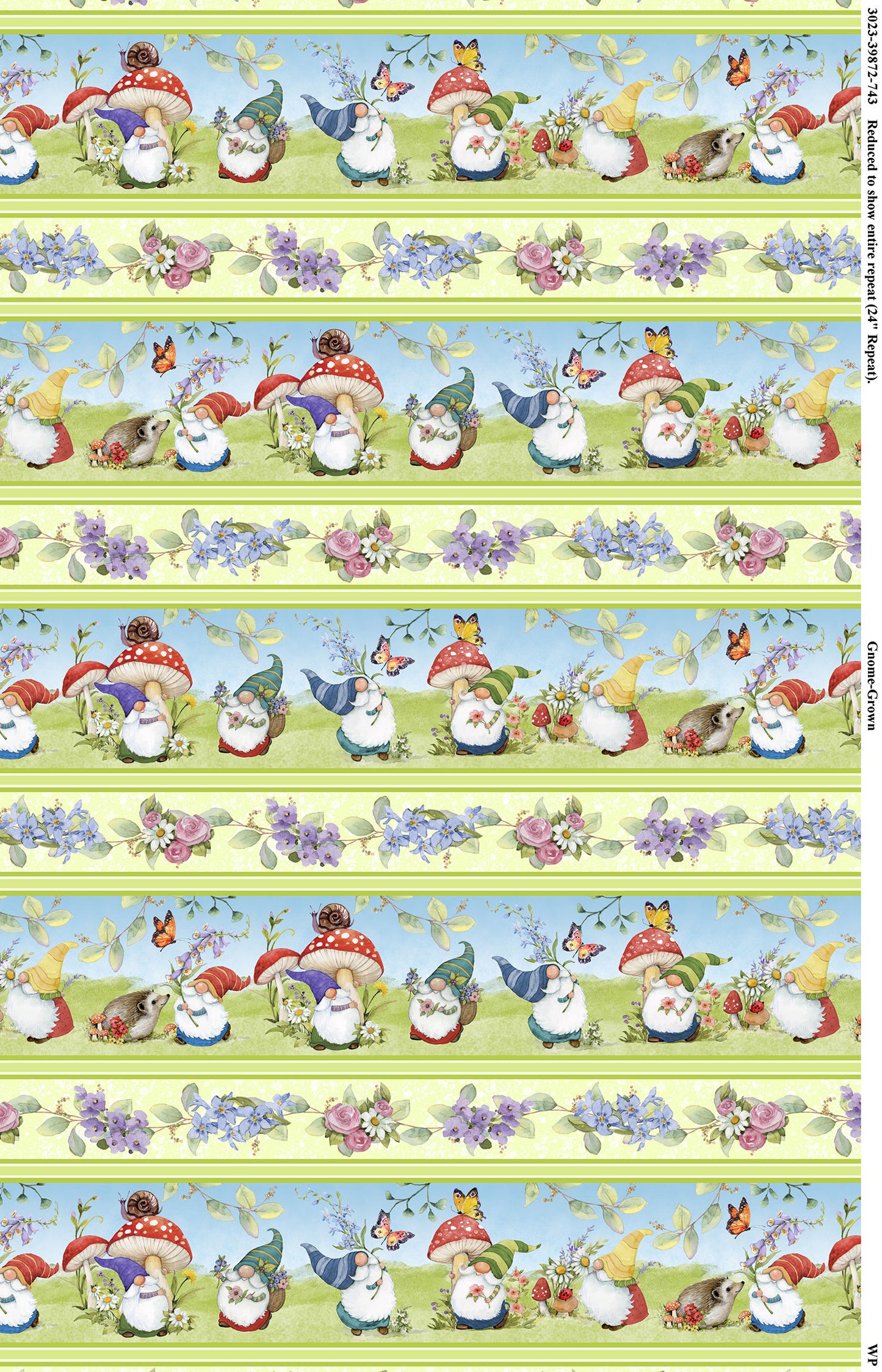 Gnome-Grown - Gnome Repeating Stripe Multi Yardage