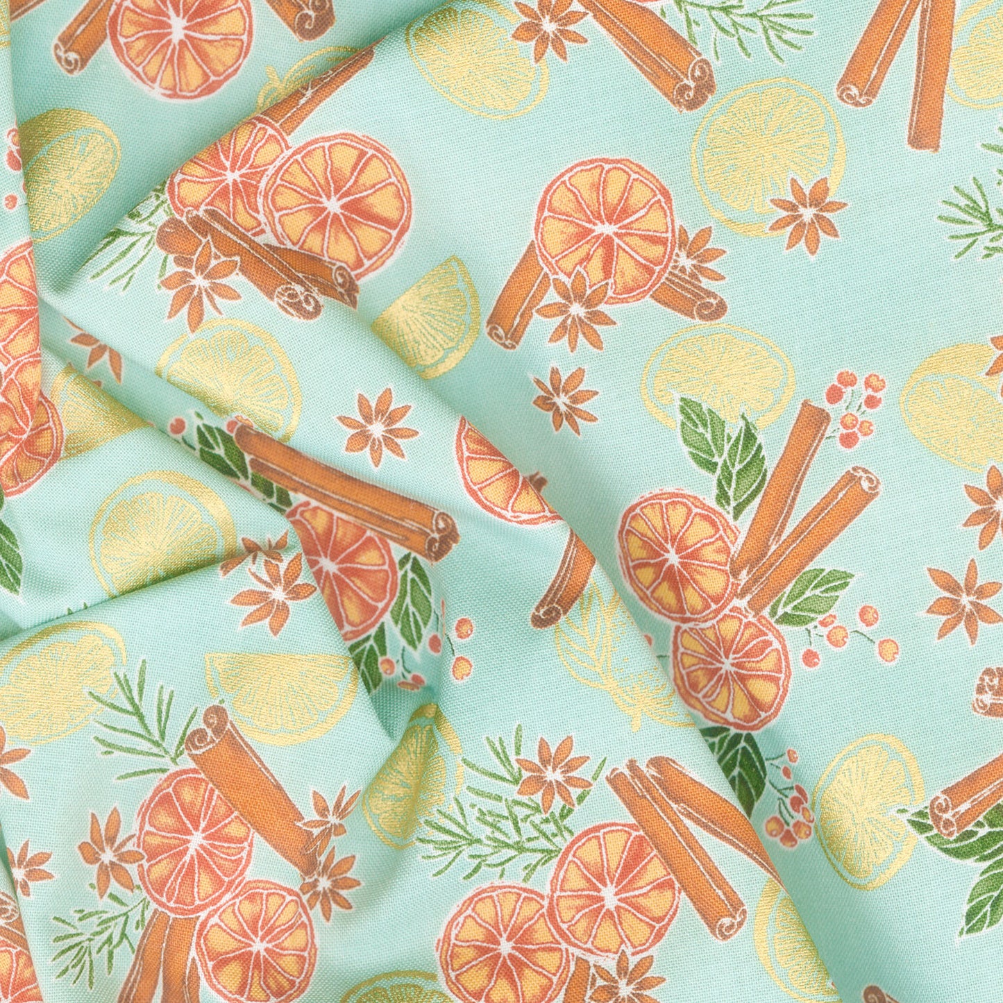 Sweet Pumpkin Spice - Oranges Sage Yardage Alternative View #1