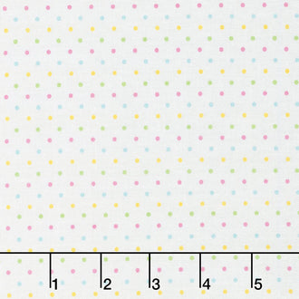 Swiss Dot - Swiss Dot Girl on White Yardage